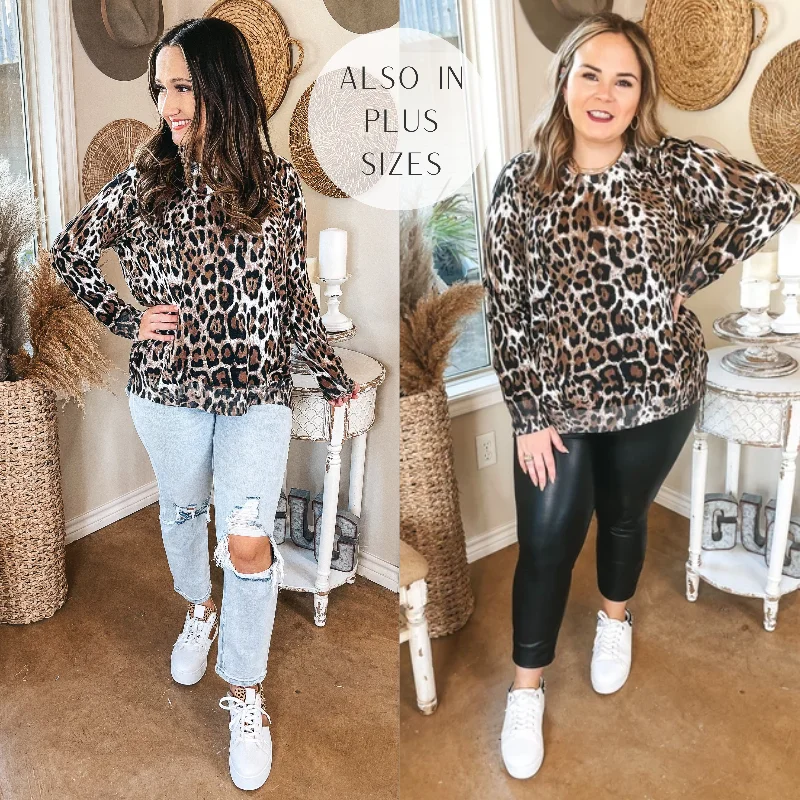 Trend Spotter Leopard Print Sweater with Zipper Detail Confident Women's High - fashion