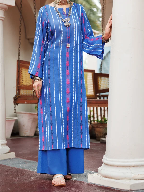 Blue Yarn Dyed Tunic - AWP-LK-723