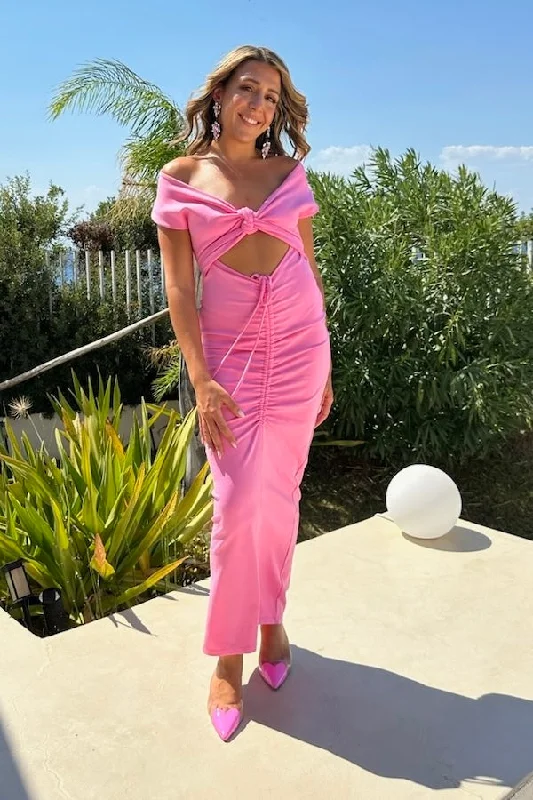Exclusive Ramos Dress Pink Cozy Women's Winter