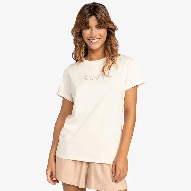 Roxy Womens Treasure Short Sleeve Tee Parchment Dynamic Women's High - energy