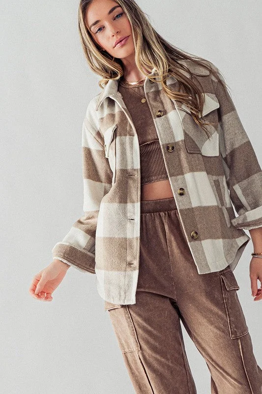 Teddy Plaid Classic Jacket British Gentlewoman Style