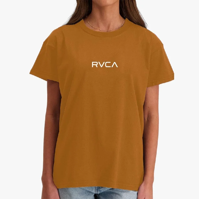 Rvca Womens Classic Short Sleeve Tee Rose Sustainable Organic