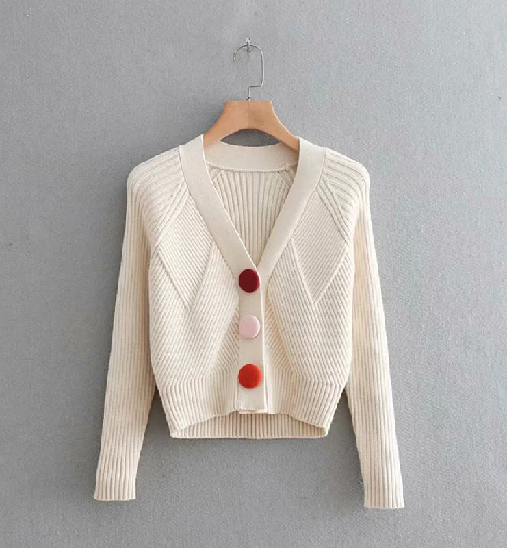 Sweater simple cardigan long sleeve sweater  143