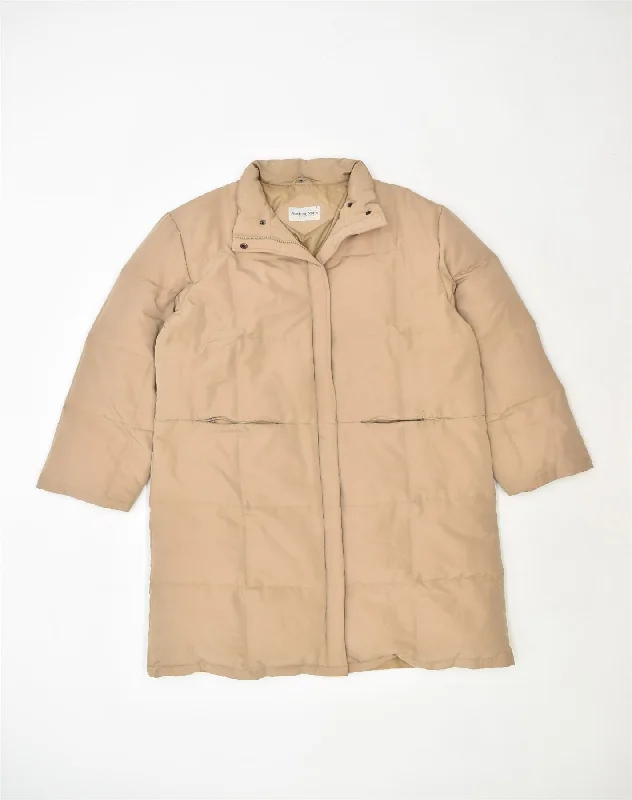 ANDREA MARE Womens Padded Coat UK 18 XL Beige Polyamide Athletic Women's 