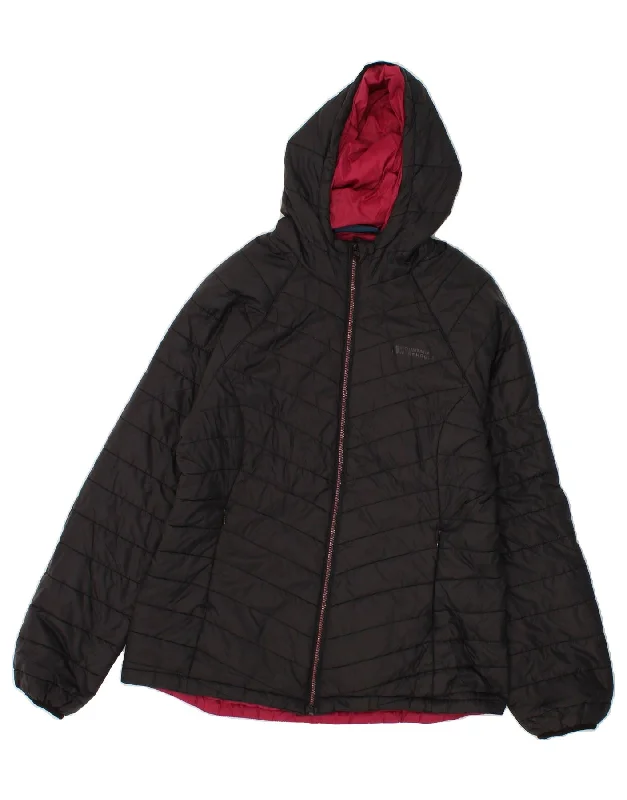 MOUNTAIN WAREHOUSE Womens Hooded Padded Jacket UK 16 Large  Black