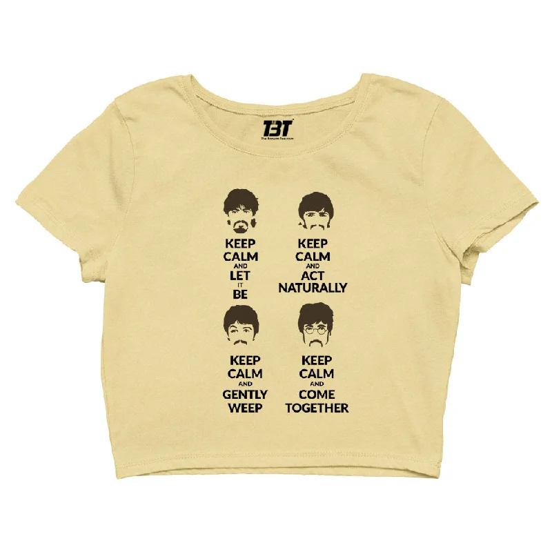 The Beatles Crop Top - Keep Calm