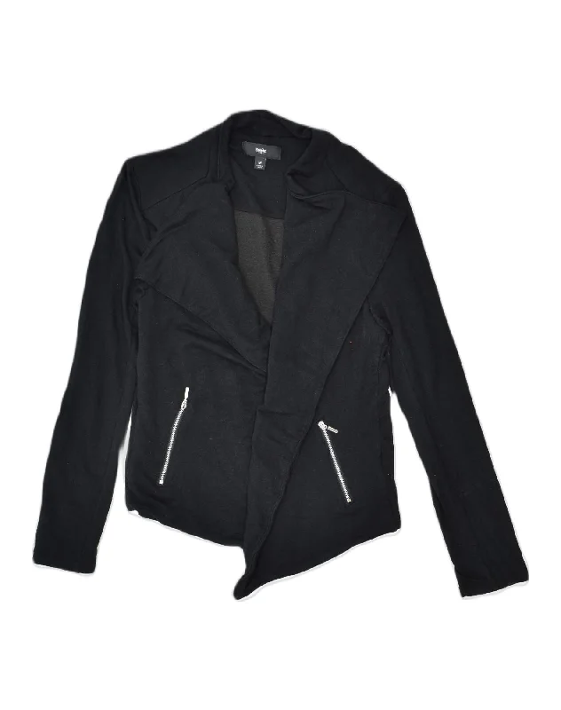 MOSSIMO Womens Blazer Jacket UK 14 Medium Black Rayon European