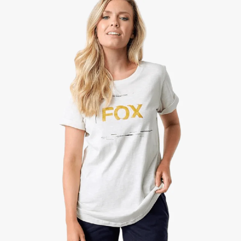 Fox Womens Invent Tomorrow Short Sleeve Tee Bone Slub Athletic Women's High - 