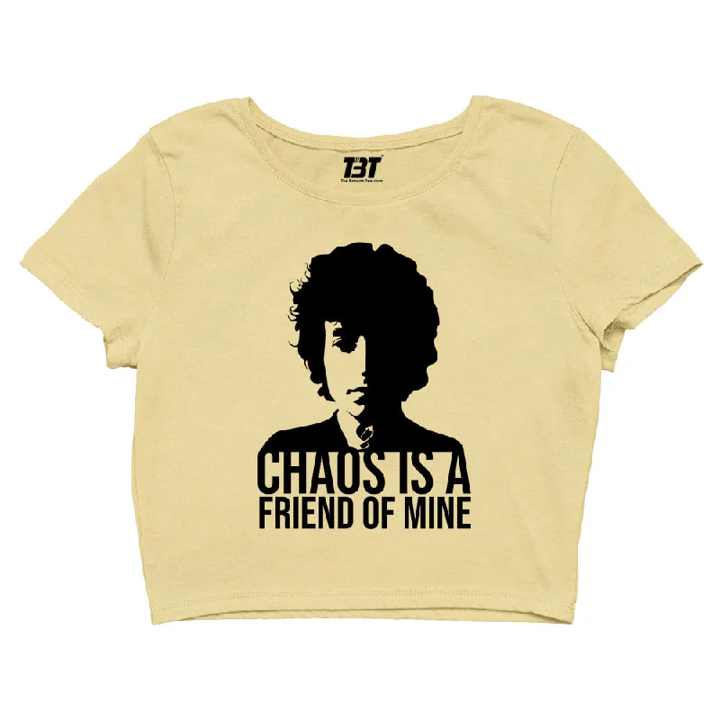 Bob Dylan Crop Top - Chaos Is a Friend Of Mine