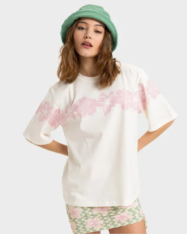 Womens Hangloose Placed T-Shirt Preppy Women's College