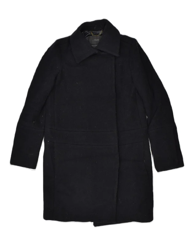 J. CREW Womens Oversized Overcoat US 2 XS Black Wool Classic Feminine Women's Soft 