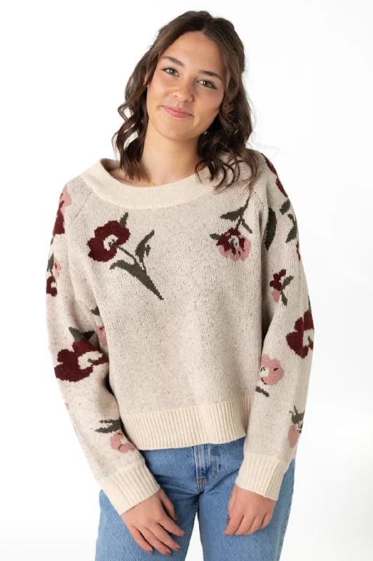 Printed Floral Sweater French