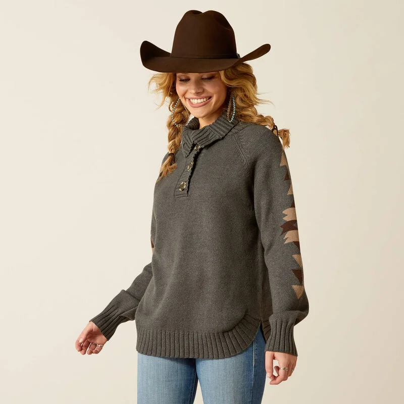 Ariat Women's Madison Sweater in Heather Grey Adventure