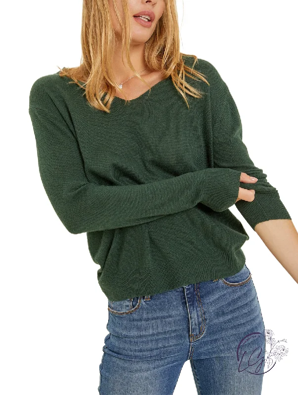 Chic Comfort Deep V Sweater Refined Women's 