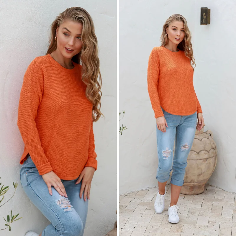 Carley Cotton Orange Knit Cool Women's Skate