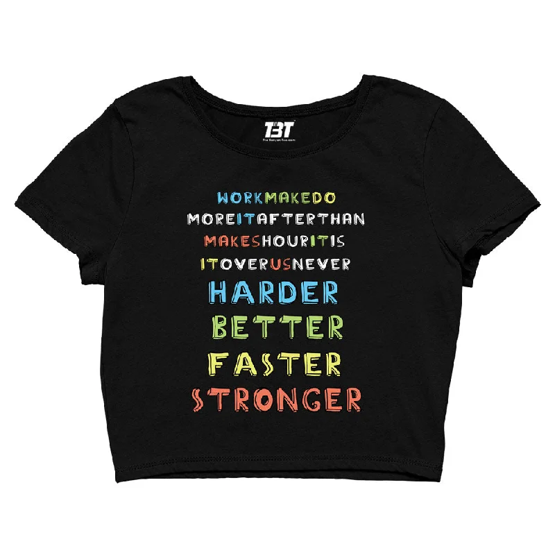 Daft Punk Crop Top - Harder, Better, Faster, Stronger