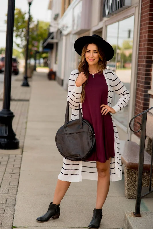 Thin Striped Tissue Cardigan