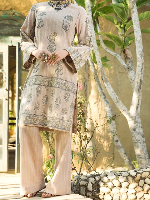 Light Brown Yarn Dyed Tunic - AL-LK-881