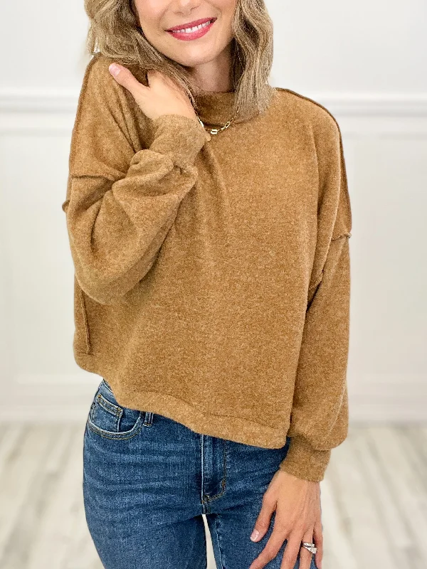One For The Ages Brushed Melange Hacci Sweater Top - A Hip Women's Urban