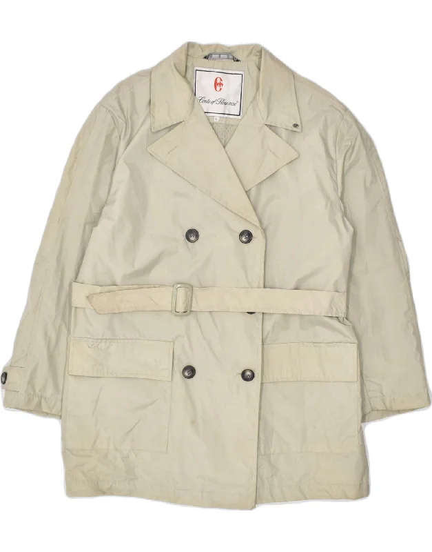 CONTE OF FLORENCE Womens Trench Coat UK 16 Large Beige Nylon Refined Women's Hand - crafted CONTE OF FLORENCE Womens Trench Coat UK 16 Large Beige Nylon Refined Women's Hand - crafted