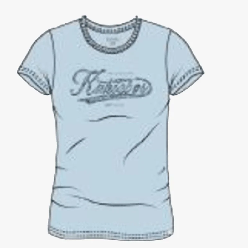 Kakiebos Womens Classic Fit Short Sleeve Tee Bliss Blue Confident Women's Power