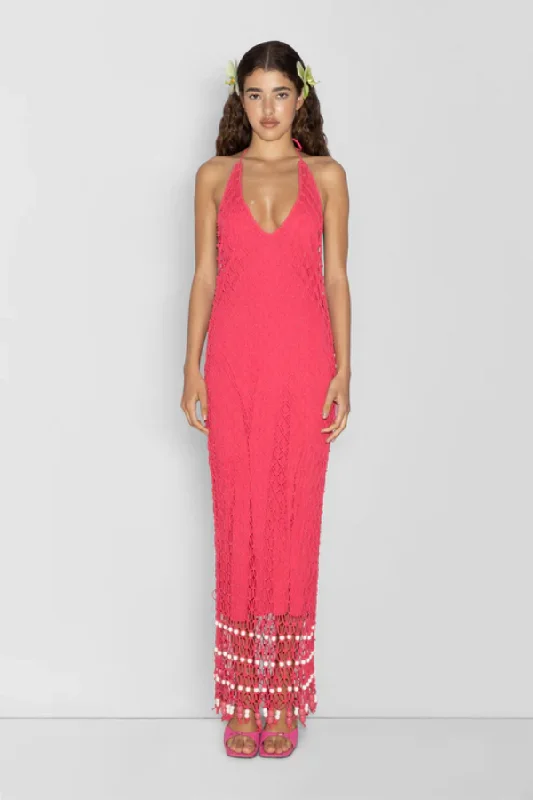 Reis Macrame Maxi Dress Candy Luxurious Women's High -  end