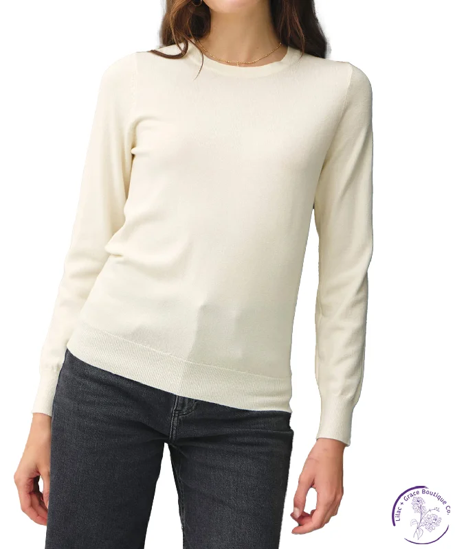I Love Basics Classic Sweater Sleek Women's Metallic