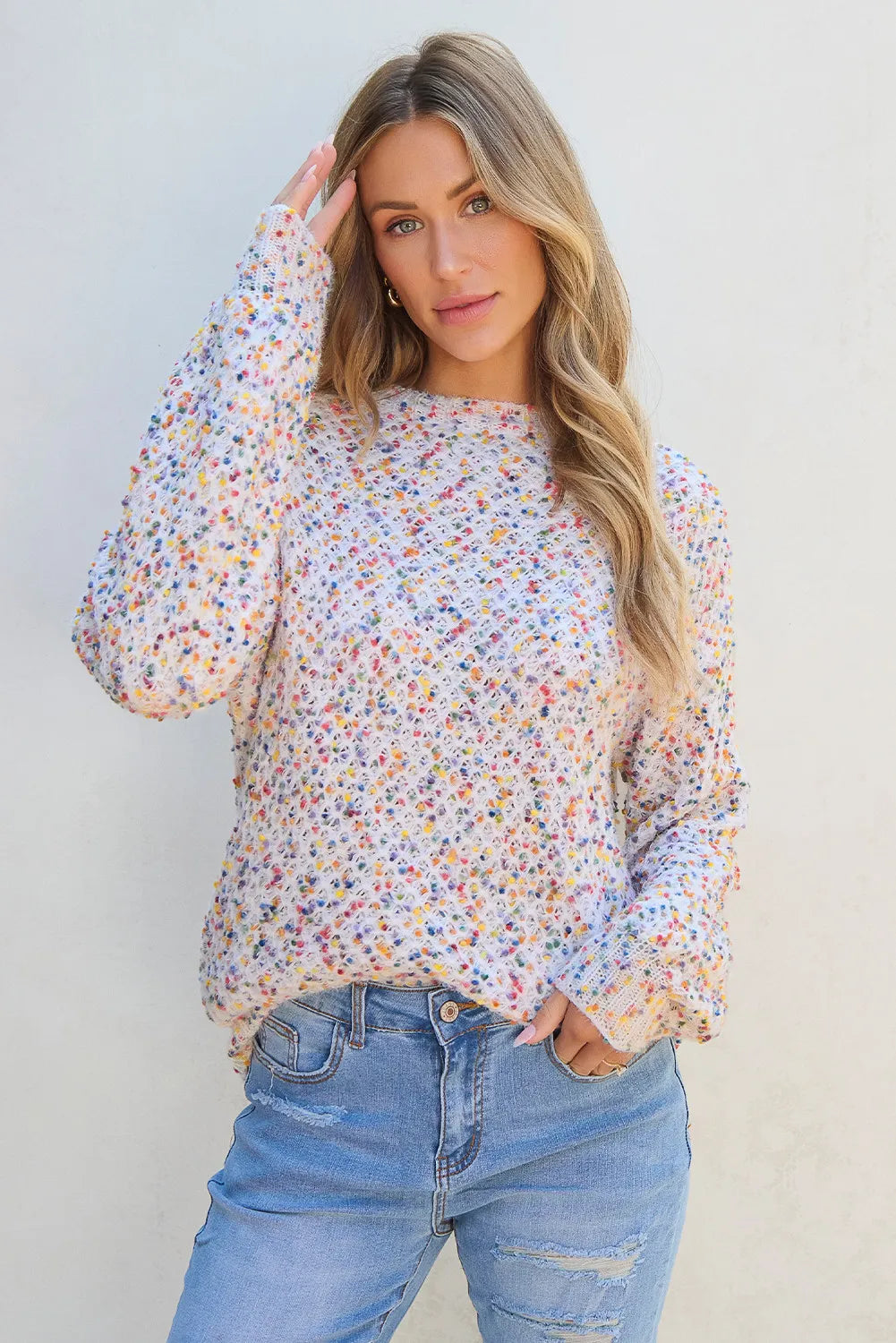 Round Neck Long Sleeve Sweater Youthful Women's Anime - inspired