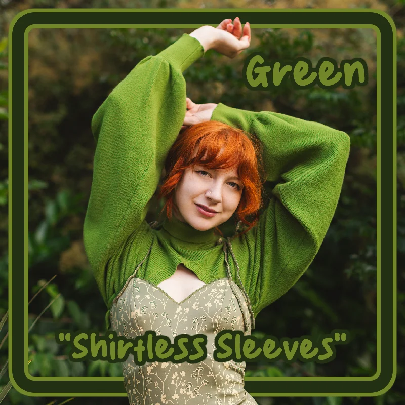 Green "Shirtless Sleeves" Shrug French