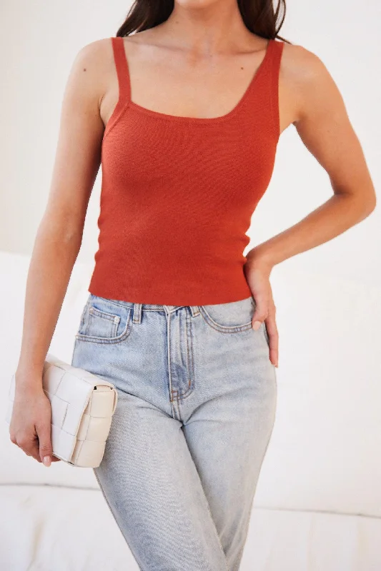 Jorie Top - Rust Modern Women's Tech