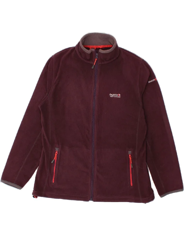 REGATTA Womens Fleece Jacket UK 14 Large  Burgundy Polyester