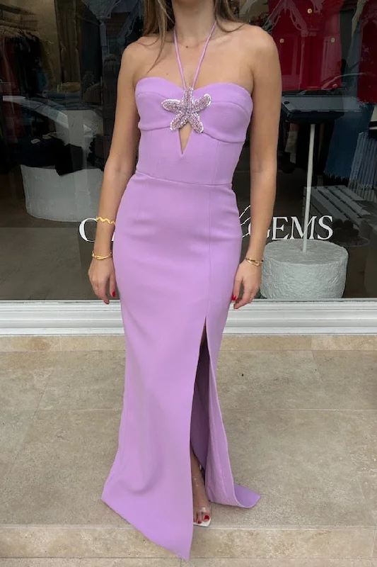 Chantara Halter Gown Lilac Modern Women's Tech