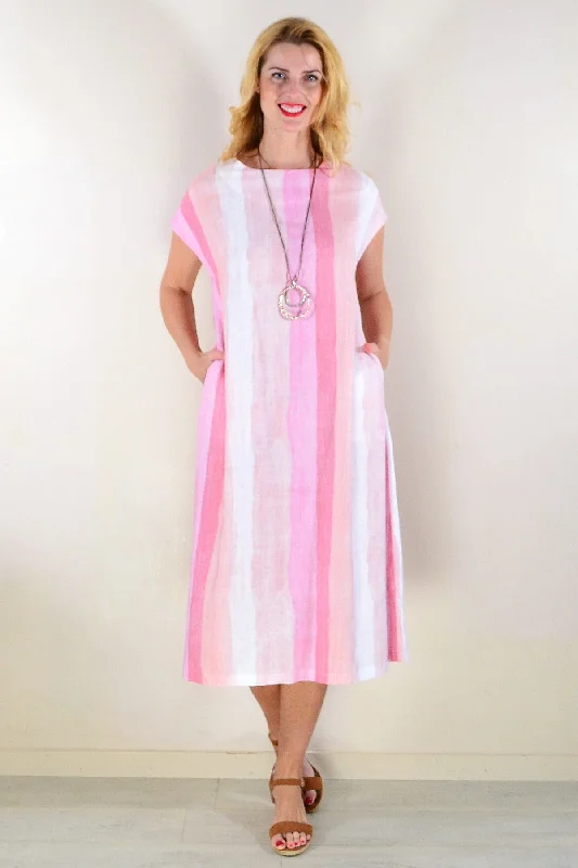 Pink Delight Midi Summer Dress