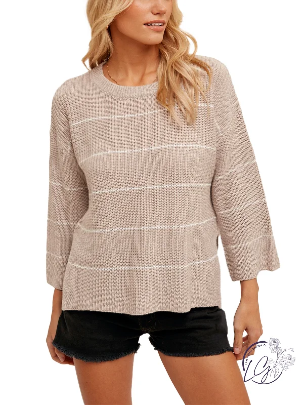 Modern Oversized Slit Sweater Hip Women's Retro