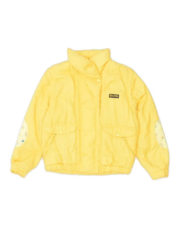 CIESSE PIUMINI Womens Padded Jacket IT 44 Medium Yellow Polyester Refined Women's 