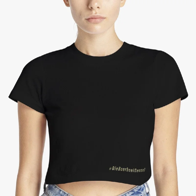 Boerboel Womens Crop Top Black Confident Women's Power