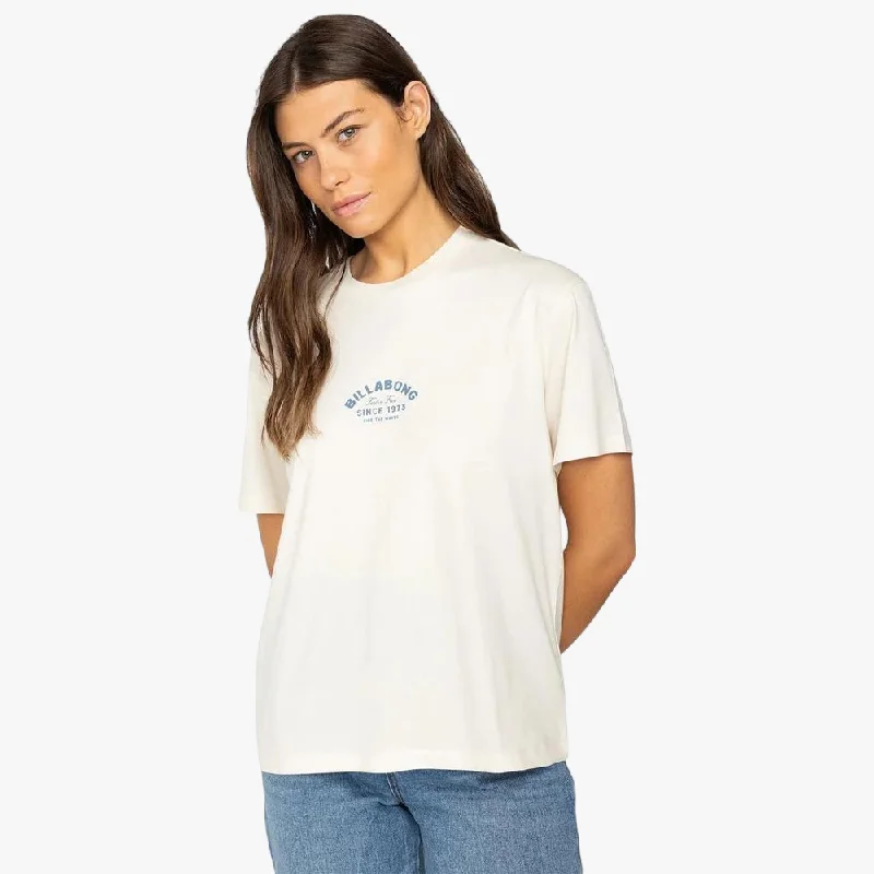 Billabong Womens Feeling Free Short Sleeve Tee White Cap Cool Women's Distressed