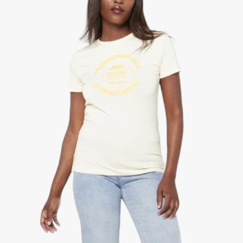Jeep Ladies Slogan Foil Short Sleeve Tee Unbleached Business