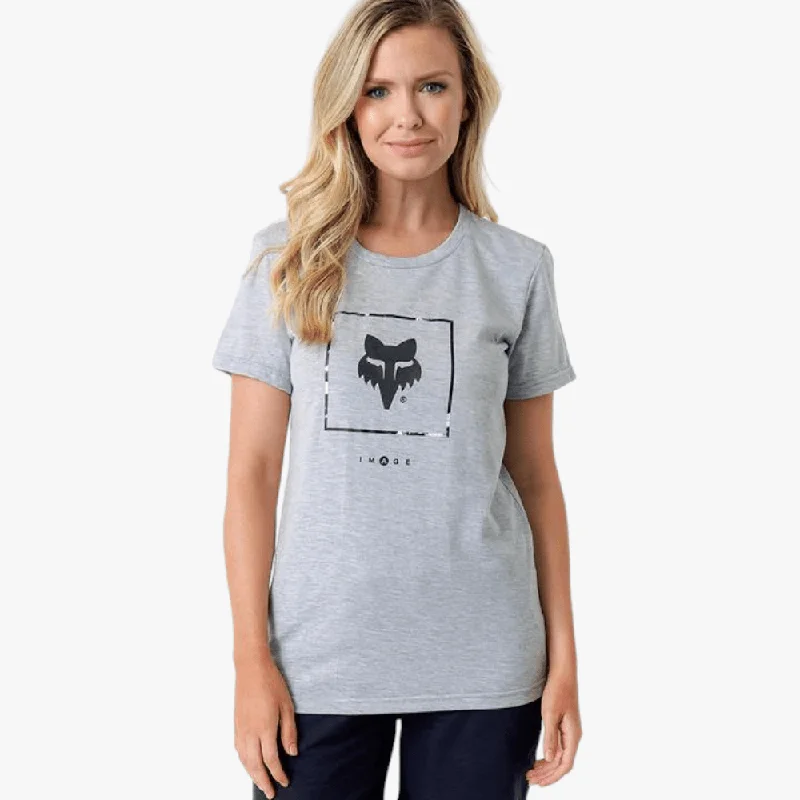 Fox Womens Atlas Short Sleeve Tee Grey Mel Monochromatic All - in - one