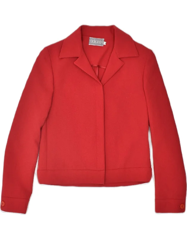 ECLIPSE Womens Bomber Jacket IT 40 Small Red Wool purpose