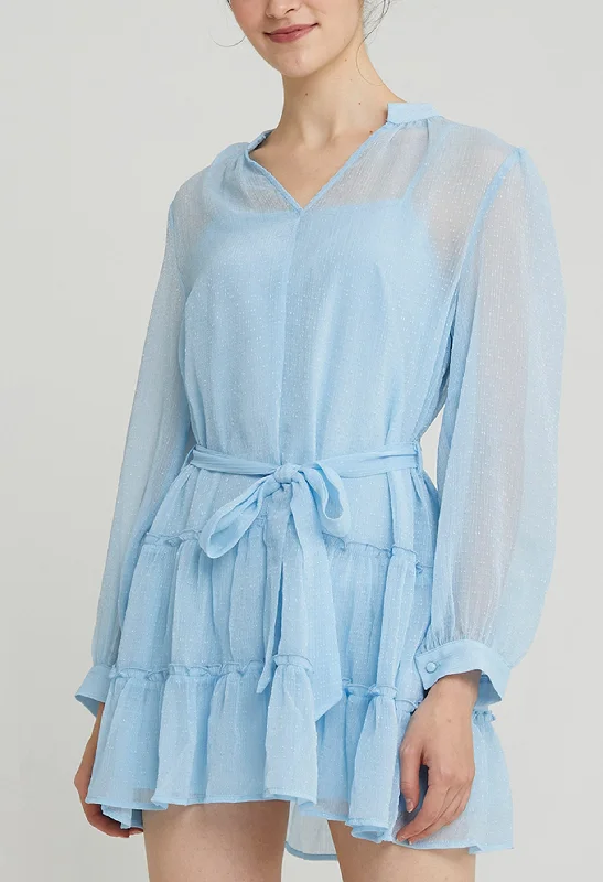 Puff Peplum Mini Dress Dynamic Women's High - energy