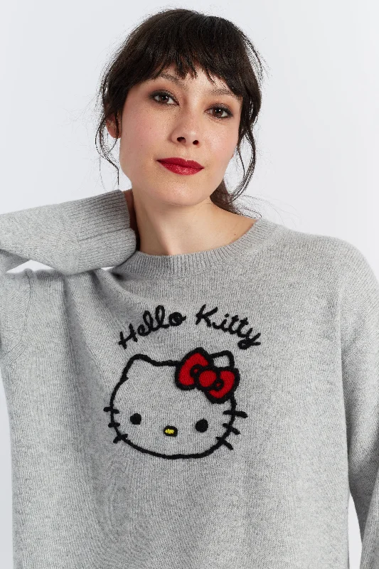 Grey Wool-Cashmere Hello Kitty Sweater Vacation