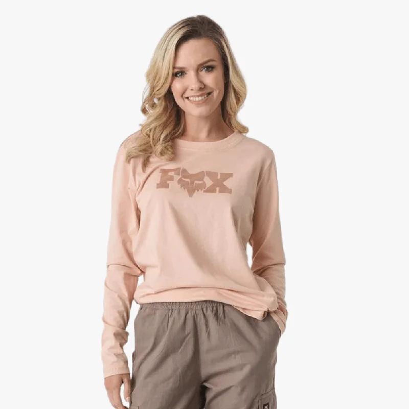 Fox Womens Heritage Dots Long Sleeve Tee Creamy Pink Practical Women's Multi - 
