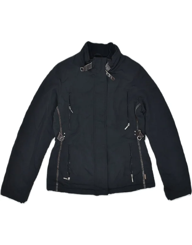 GEOX Womens Respira Windbreaker Jacket UK 10 Small Black Polyester Refined Women's Hand - crafted