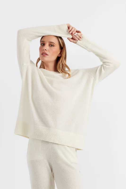 Cream Cloud Cashmere Slouchy Sweater Rugged Women's Outdoor 