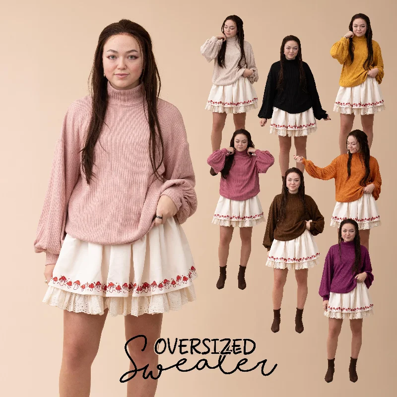 Oversized Sweater Preppy Women's College