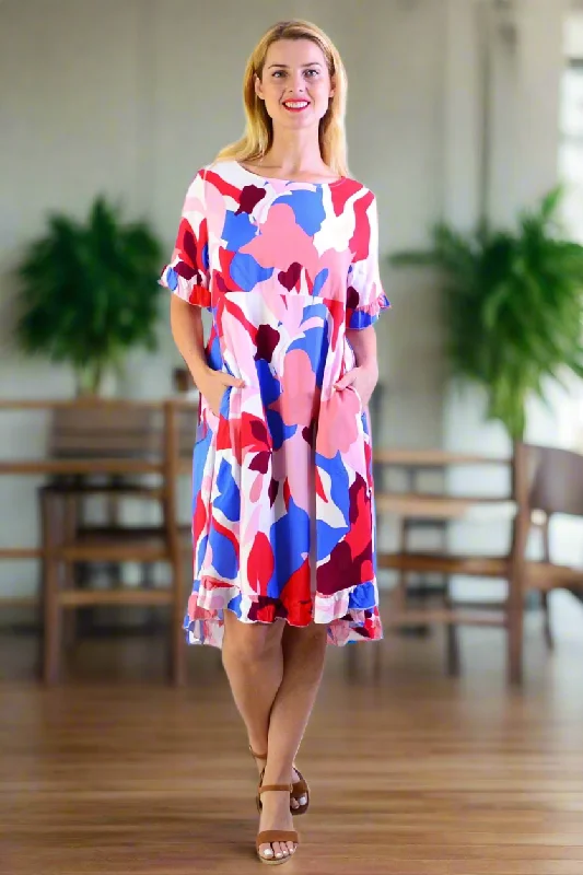 Multicolour Abstract Summer Dress