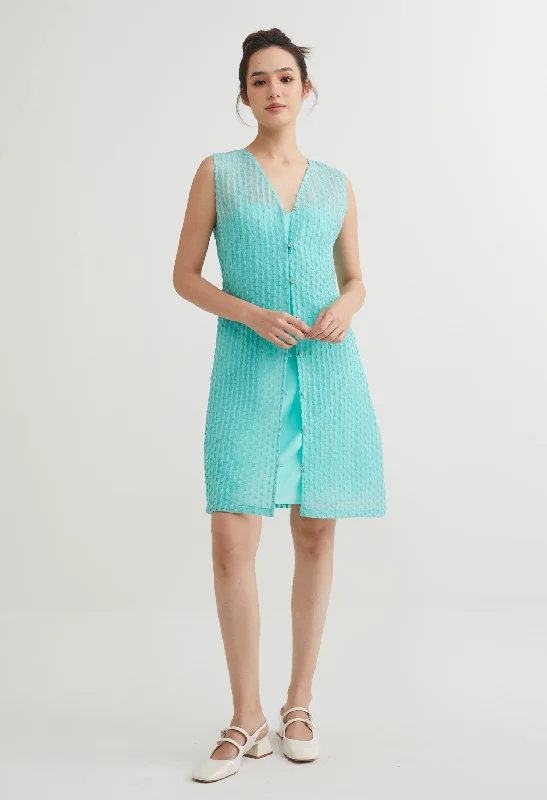 Oriental Cotton Ball Lace Mini Dress Sophisticated Women's 