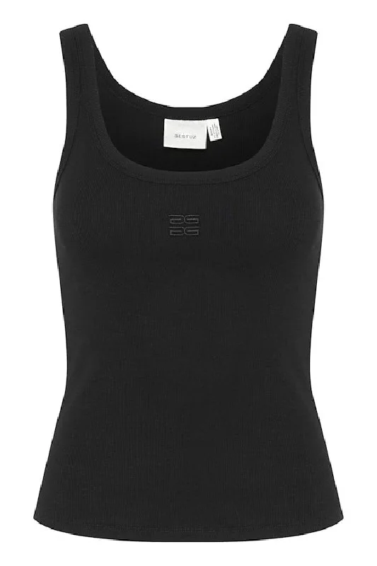 Gestuz - Gzdrew Logo Top 2.0 - 100017 Black Sophisticated Women's 