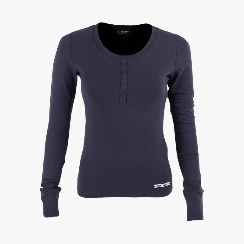 Salomon Womens Long Sleeve Tee Navy Sophisticated Women's Tailored